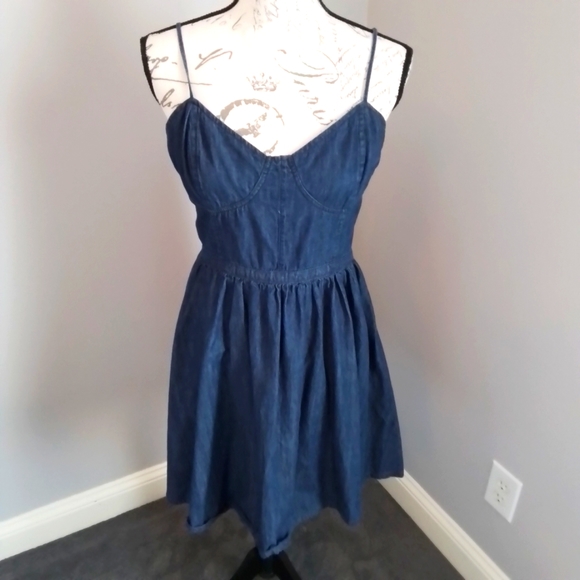Free People Denim Dress - M - Picture 2 of 8